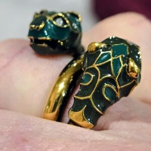 Gucci Tiger Head Ring, Box And Dustbag Size 8